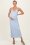 Sky Rib Knit Sleeveless Maternity Maxi Dress