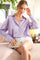 Lavender Satin Button Up Blouse