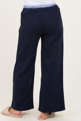 Navy Contrast Waistband Lounge Pants
