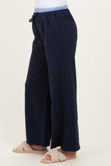 Navy Contrast Waistband Lounge Pants