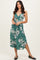Jade Floral Twisted Front Cutout Midi Dress