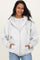 Light Grey Oversized Maternity Zip Up Hoodie