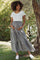 Black Gingham Tiered Maternity Maxi Skirt