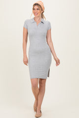 Heather Grey Polo Mini Dress