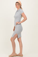 Heather Grey Polo Mini Dress