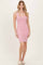 Light Rose Rib Knit Sleeveless Dress