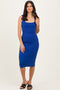 Royal Blue Square Neck Tank Dress