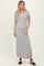 Heather Grey Square Neck Short Sleeve Maxi