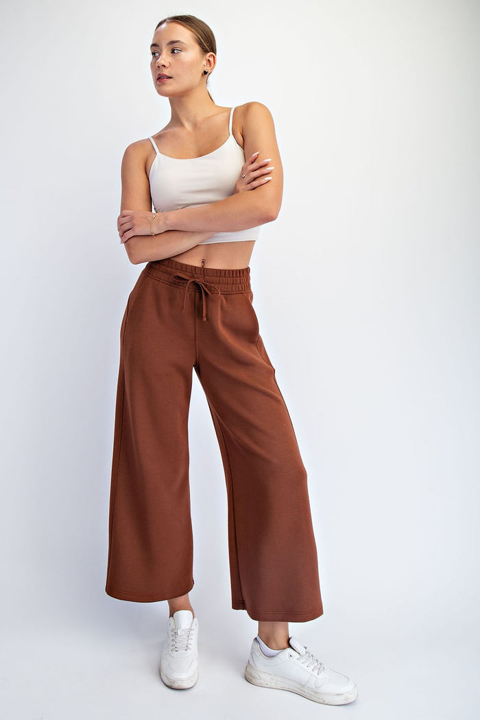Chestnut Ankle Wide Leg Maternity Lounge Pants