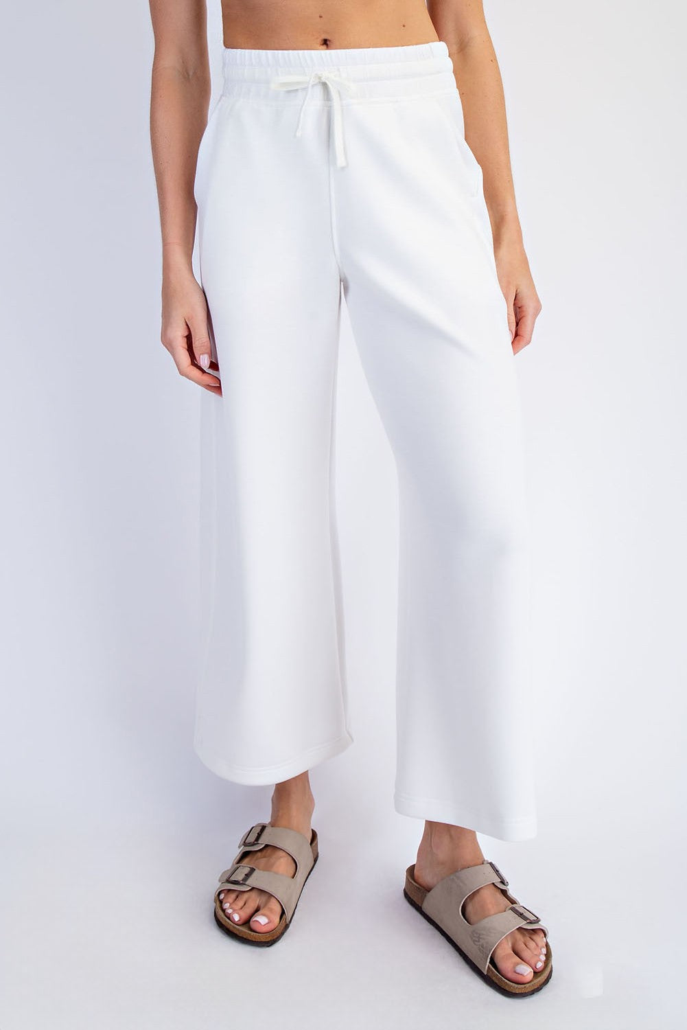 Ivory Ankle Wide Leg Maternity Lounge Pants