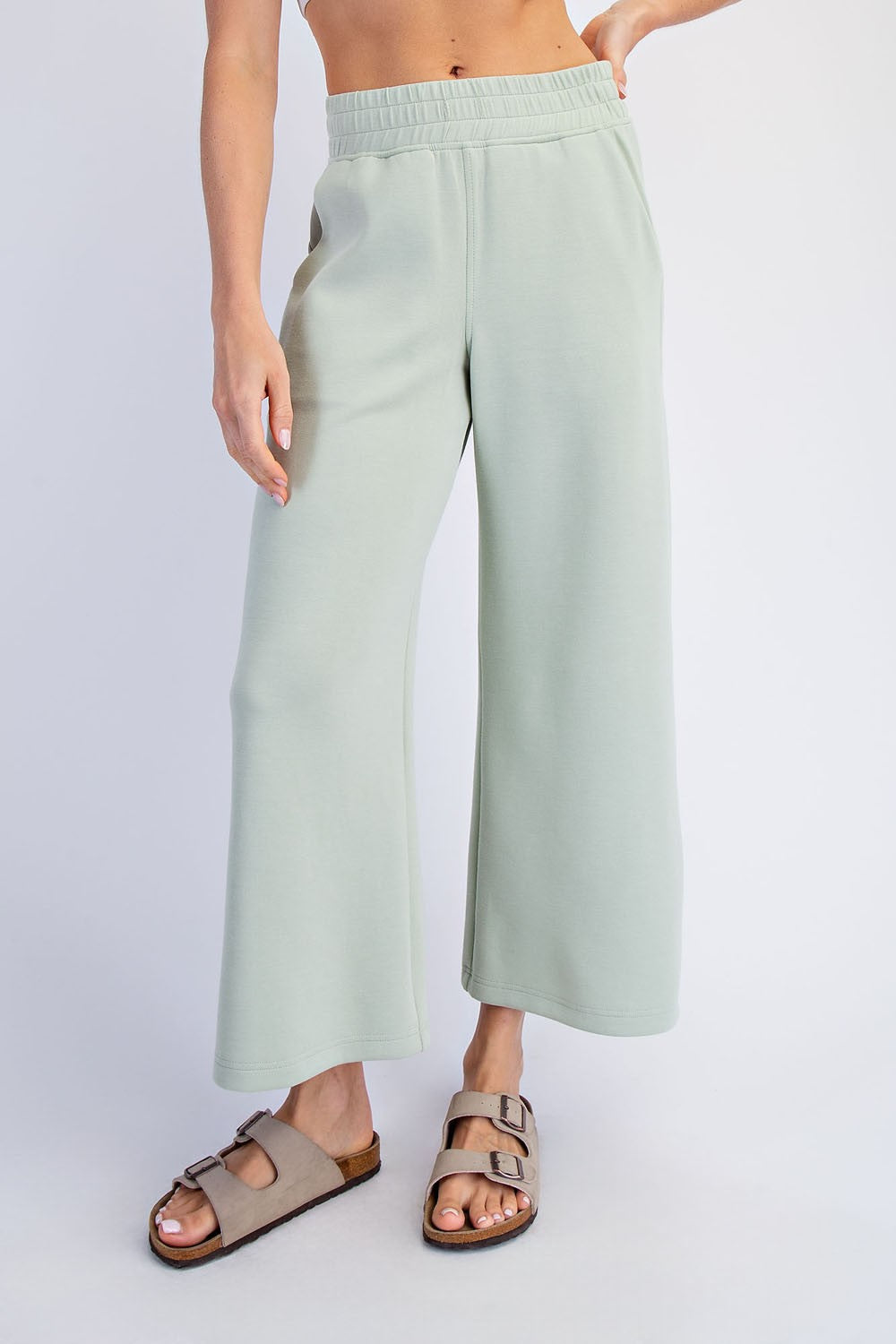 Pistachio Ankle Wide Leg Lounge Pants