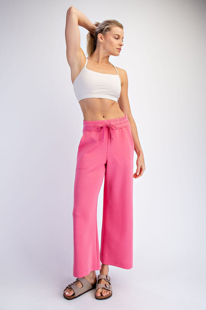 Fuchsia Ankle Wide Leg Maternity Lounge Pants