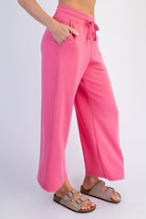 Fuchsia Ankle Wide Leg Lounge Pants