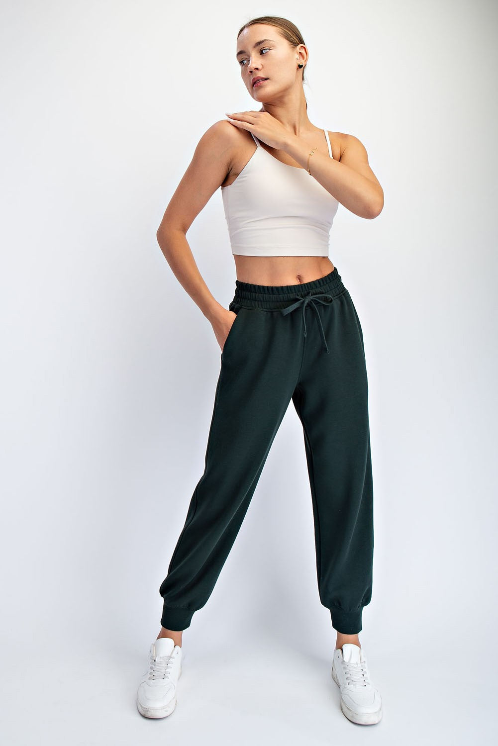 Forest Green Maternity Jogger Pants