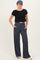Charcoal Crossover Waist Active Wide Leg Pant