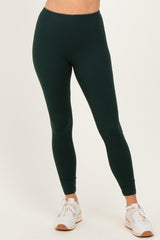 Forest Green Solid Basic Leggings