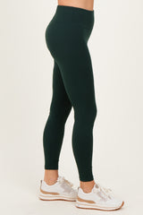 Forest Green Solid Basic Leggings