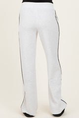 Light Heather Grey Stripe Detail Maternity Lounge Pants