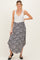 Black Floral Tulip Hem Maternity Midi Skirt
