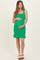 Green Sleeveless Crochet Knit Maternity Mini Dress