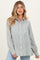 Olive Oversized Striped Button-Up Maternity Shirt