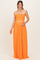 Orange Smocked Tank Maxi Skirt Maternity Set
