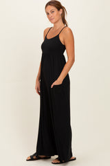 Black Sleeveless Wide Leg Jumpsuit
