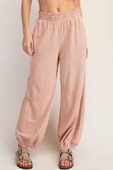 Dusty Pink Mineral Wash Terry Sweatpants