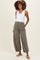 Olive Mineral Wash Terry Maternity Sweatpants