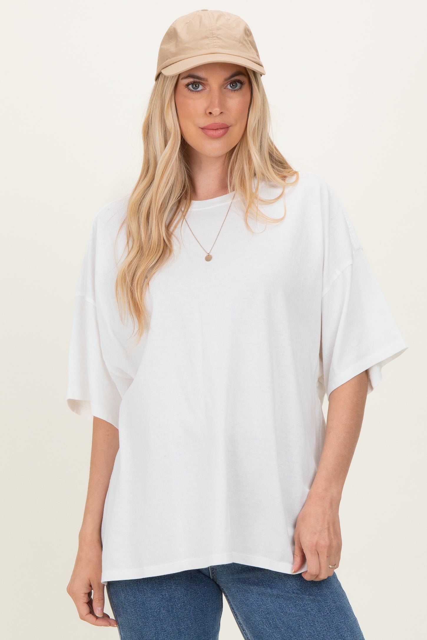 Ivory Oversized Mineral Wash T-Shirt