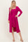 Magenta Ribbed Cardigan 2 Piece Set
