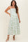Light Green Floral Sleeveless Maternity Midi Dress