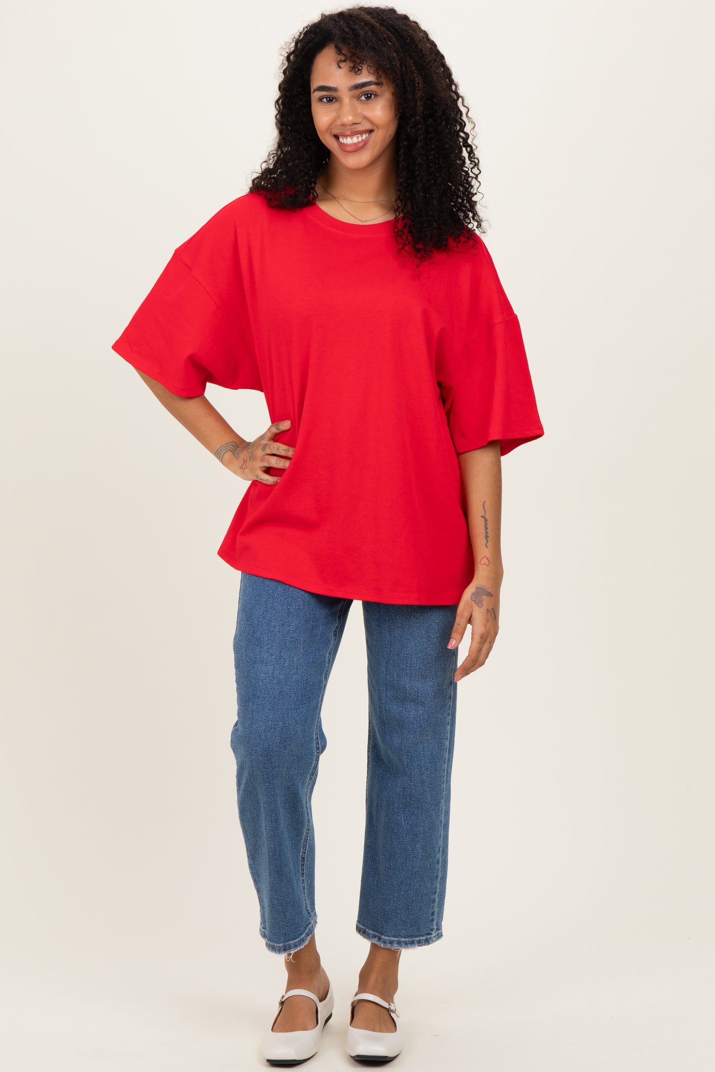 Ruby Cotton Oversized Tee
