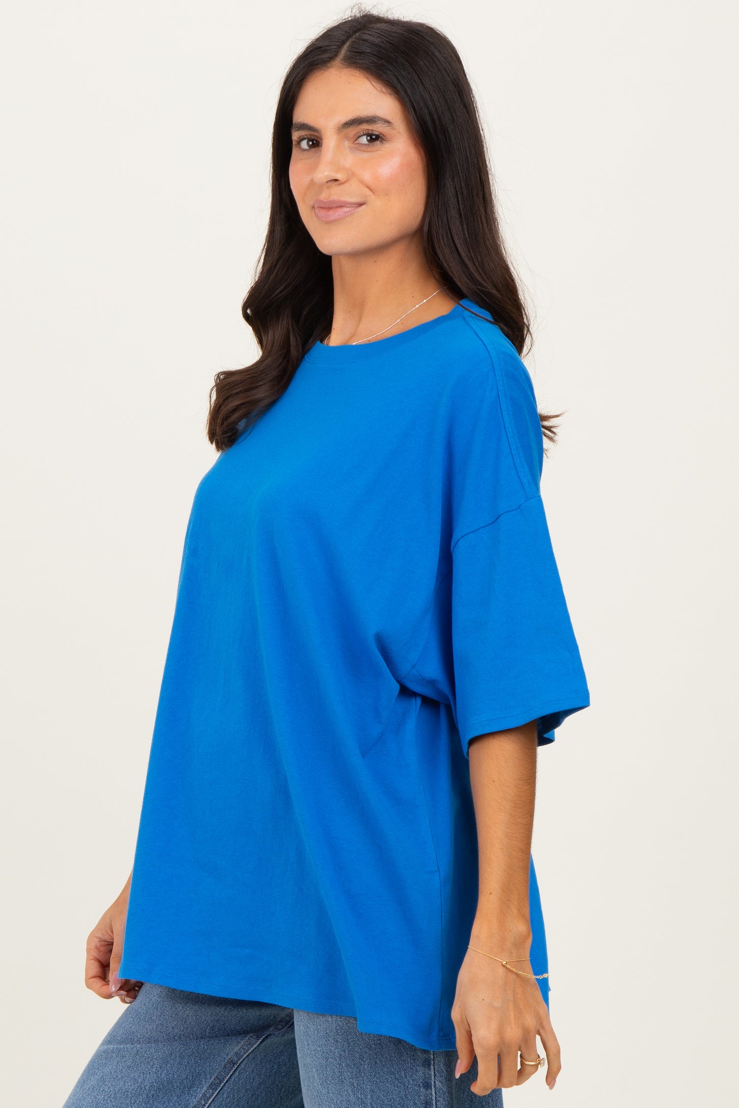 Ocean BlueCotton Oversized Tee