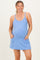 Cornflower Blue Racerback Maternity Romper Dress