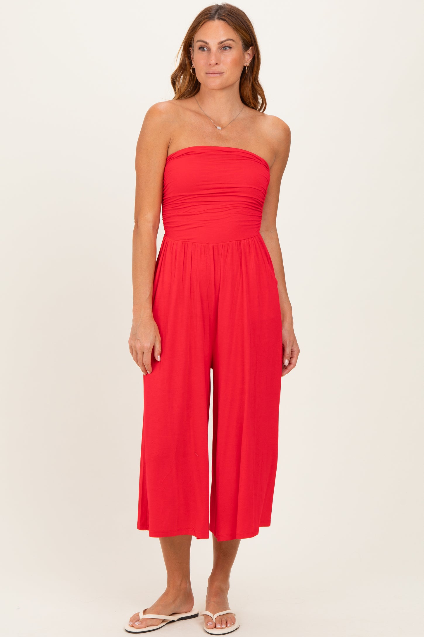 Ruby Double Layered Strapless Tube Top Jumpsuit