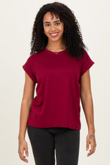 Cabernet Rolled Short Sleeve Tee