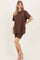 Brown Biker Shorts Set