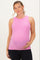 Pink Ribbed High Neck Maternity Tank Top
