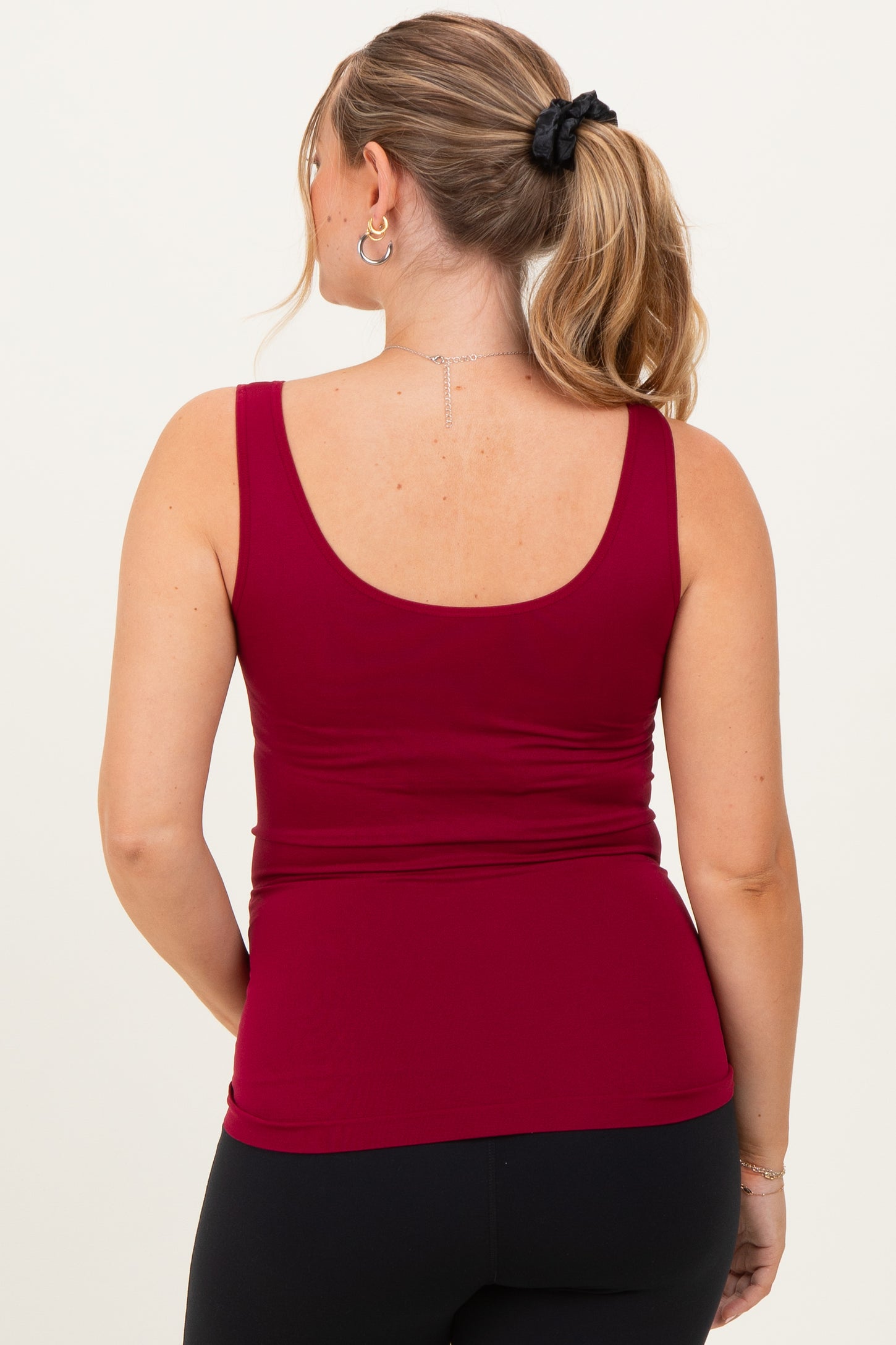Cabernet Sleeveless Fitted Maternity Tank Top