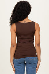 Brown Basic Seamless Tank