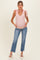 Blue Cropped Frayed Hem Slim Straight Maternity Jeans