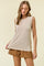 Oat Braided Neckline Tank