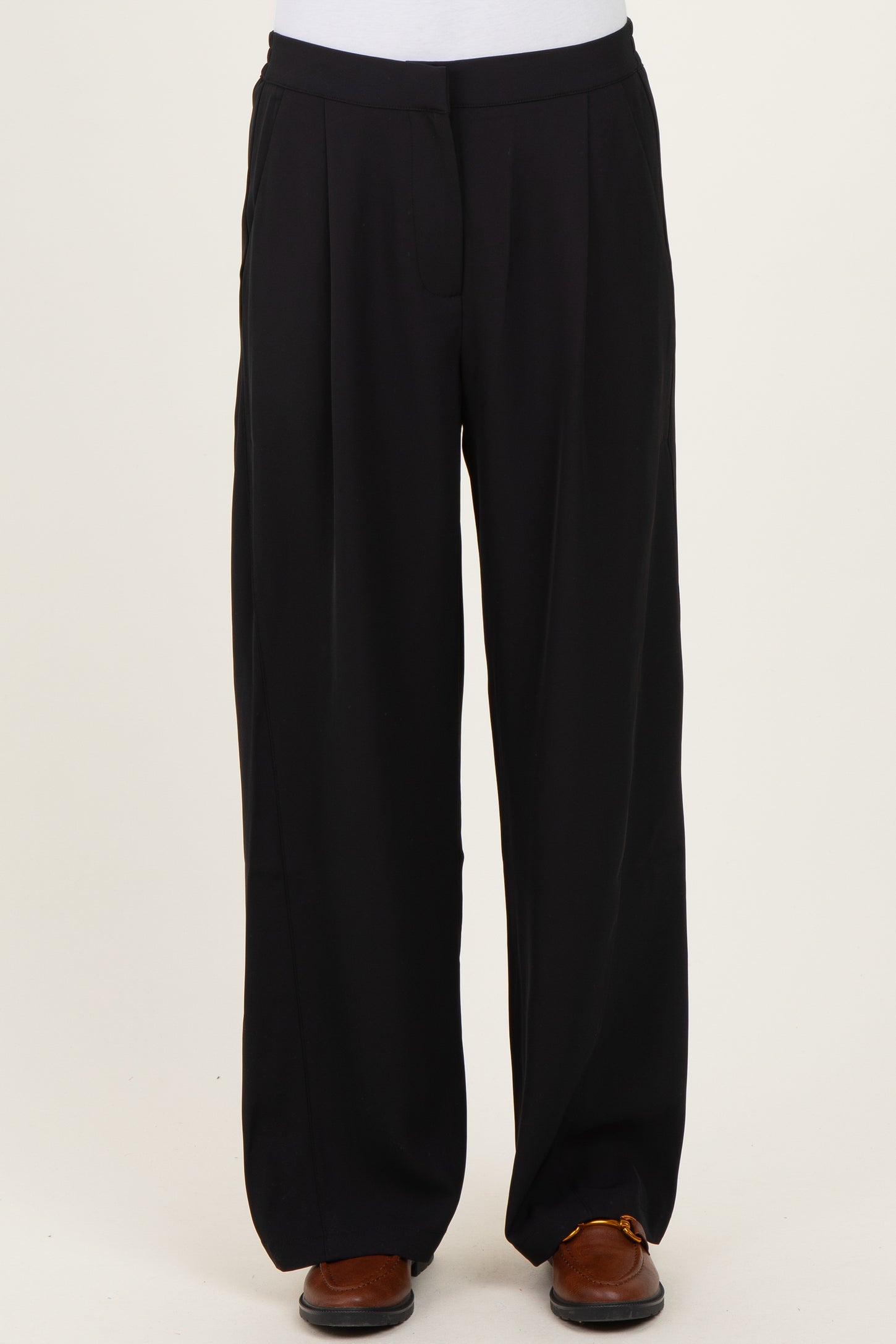 Black Smocked Waist Trousers