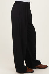 Black Smocked Waist Trousers