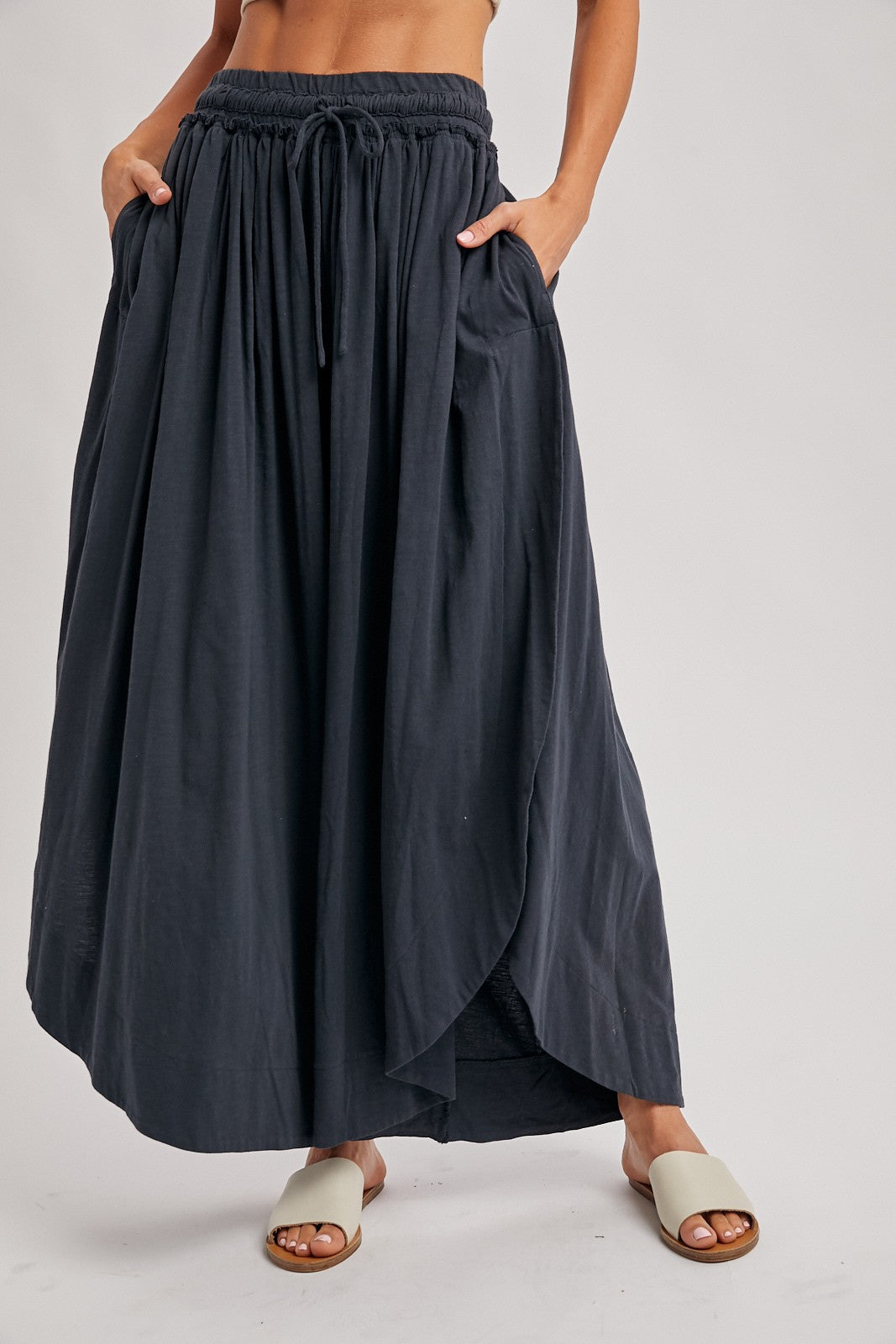 Ash Tulip Hem Super Wide Leg Pants