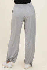 Heather Grey Crossover Waist Pants