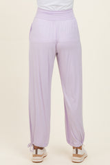 Lilac Crossover Waist Pants