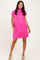 Pink Mock Neck Mini Dress
