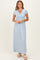 PinkBlush Light Blue Draped Nursing Maxi Dress
